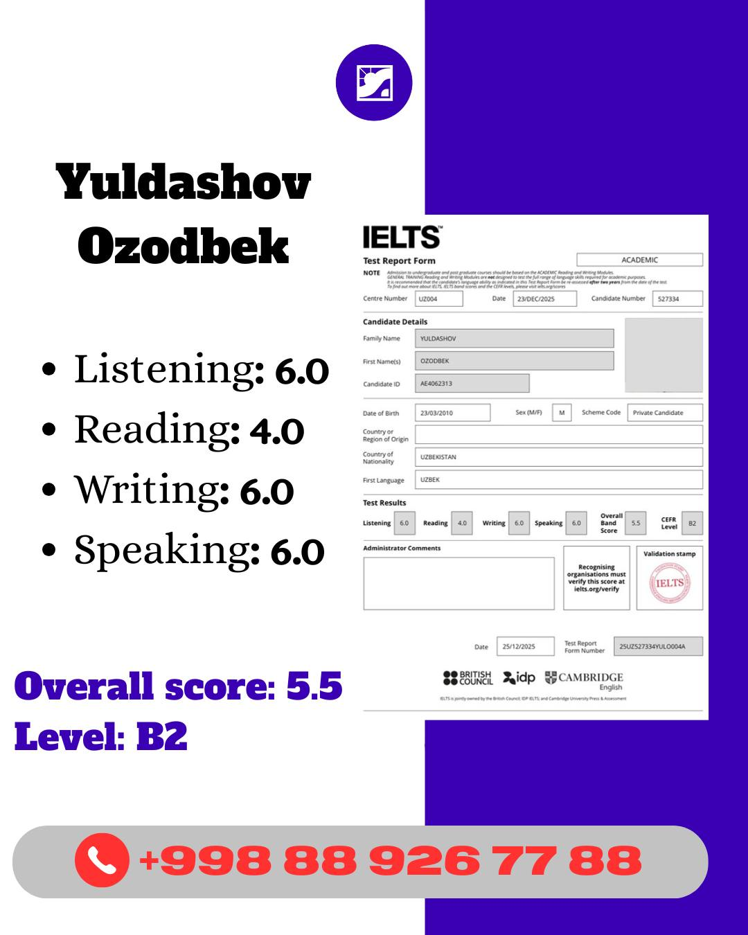 IELTS Result 8.5