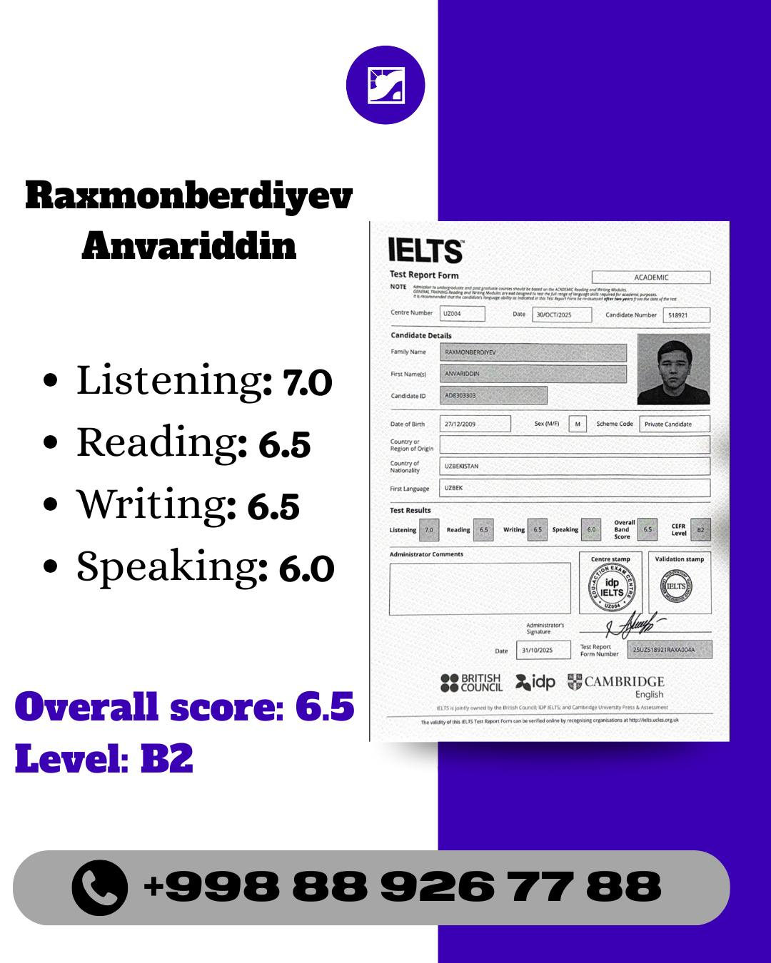 IELTS Result 7.5